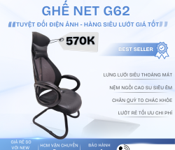 GHẾ NET G62 hồng quân màu full đen 98%