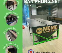 BÀN PHÒNG GAME NET hộp vuông MẶT GỖ